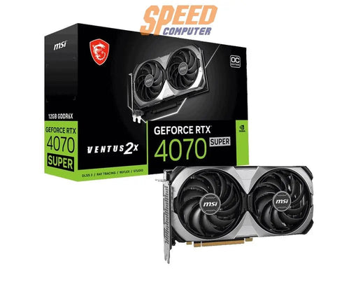 การ์ดจอ MSI GeForce RTX 4070 SUPER VENTUS 2X 12GB OC GDDR6X สีดำ - SpeedCom