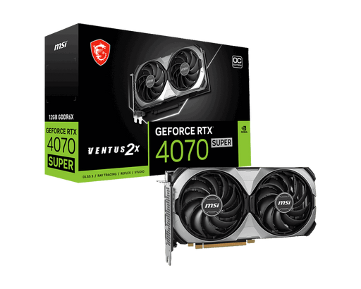 การ์ดจอ MSI GeForce RTX 4070 SUPER VENTUS 2X 12GB OC GDDR6X สีดำ - SpeedCom