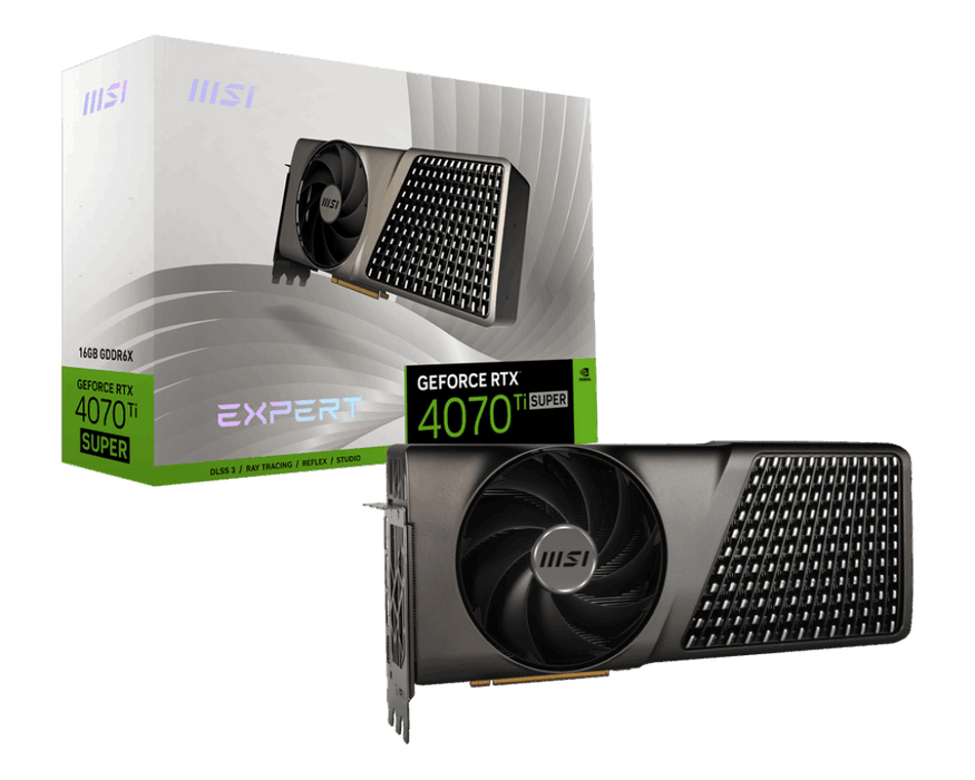 การ์ดจอ MSI GeForce RTX 4070Ti SUPER 16GB EXPERT GDDR6X สีดำ - SpeedCom