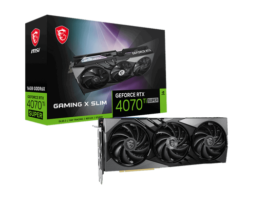 การ์ดจอ MSI GeForce RTX 4070Ti SUPER GAMING X SLIM 16GB GDDR6X สีดำSpeedCom