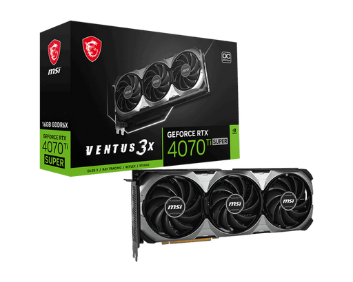 การ์ดจอ MSI GeForce RTX 4070Ti SUPER VENTUS 3X 16GB OC GDDR6X สีดำSpeedCom