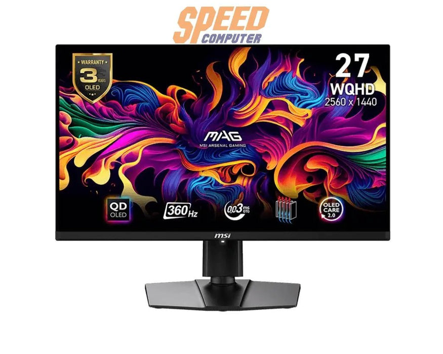 จอมอนิเตอร์ MSI MAG 271QPX QD OLED 27.0" 360Hz สีดำ - SpeedCom