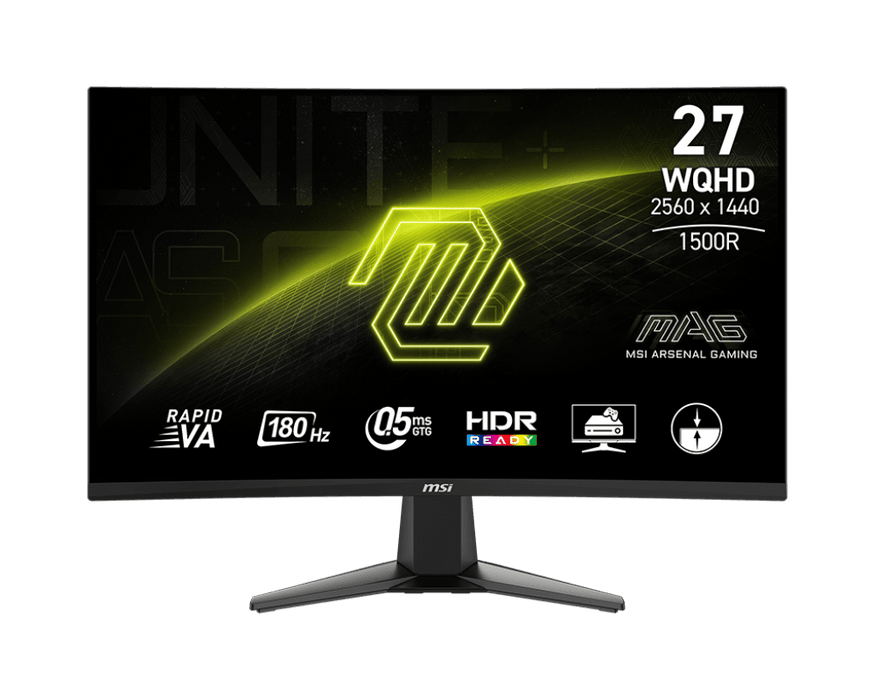 จอมอนิเตอร์ MSI MAG 27CQ6F 27.0" VA CURVED 2K 180Hz สีดำ - SpeedCom