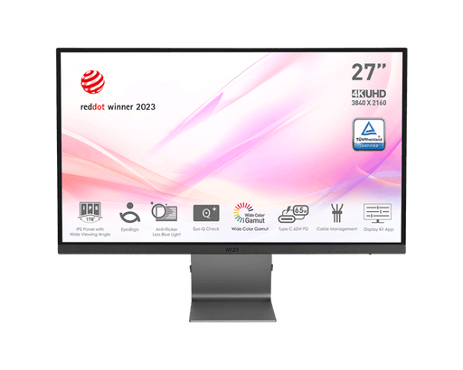 จอมอนิเตอร์ MSI MODERN MD271UL 27.0" IPS 4K สีเทา - SpeedCom