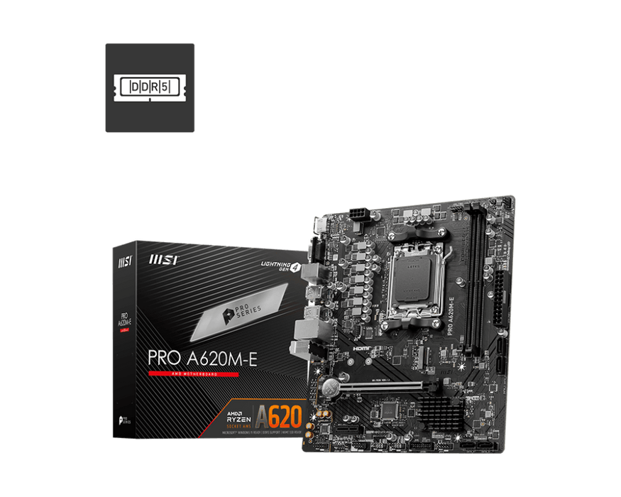 เมนบอร์ด MSI PRO A620M-E DDR5 AM5 Micro ATX - SpeedCom