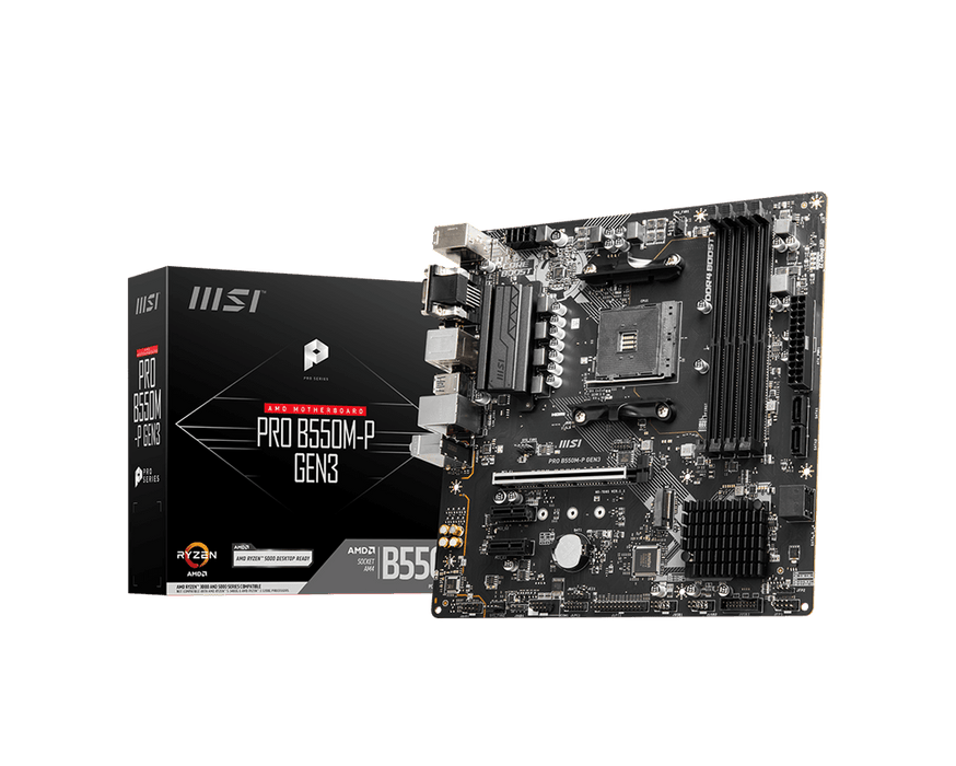 เมนบอร์ด MSI PRO B550M-P GEN3 DDR4 AM4 Micro ATX - SpeedCom