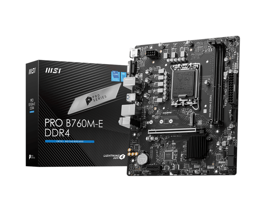 เมนบอร์ด MSI PRO B760M-E DDR4 LGA1700 Micro ATX - SpeedCom