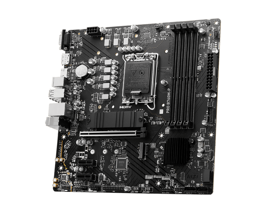 เมนบอร์ด MSI PRO B760M-P DDR5 LGA1700 Micro ATX - SpeedCom