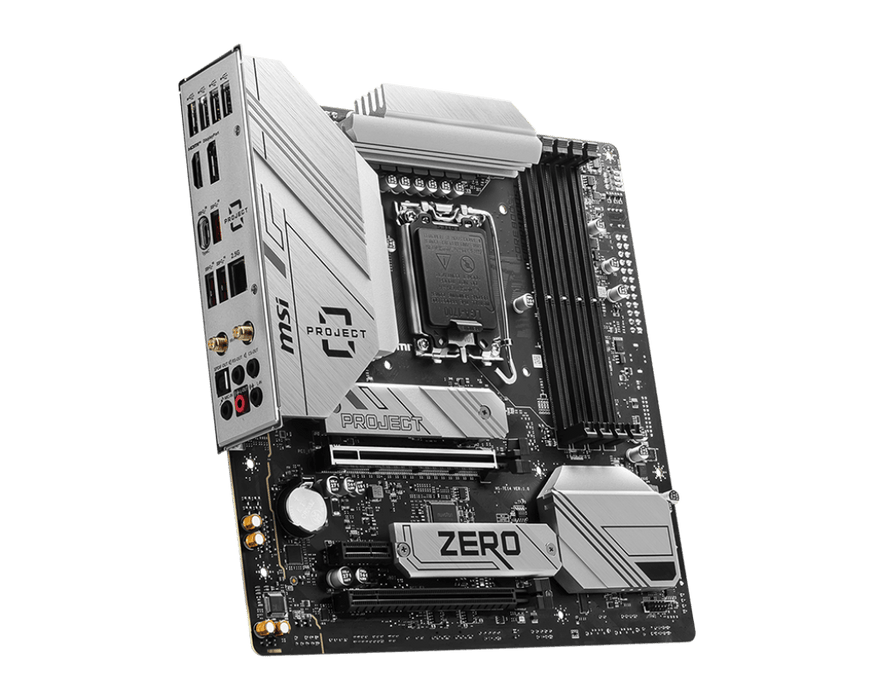 เมนบอร์ด MSI PRO B760M PROJECT ZERO WIFI DDR5 LGA1700 Micro ATX - SpeedCom