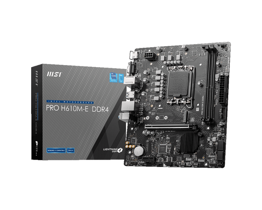 เมนบอร์ด MSI PRO H610M-E DDR4 LGA1700 Micro ATX - SpeedCom