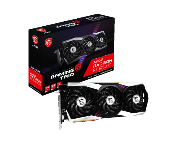 การ์ดจอ MSI Radeon RX 6750 XT GAMING X TRIO 12G - SpeedCom