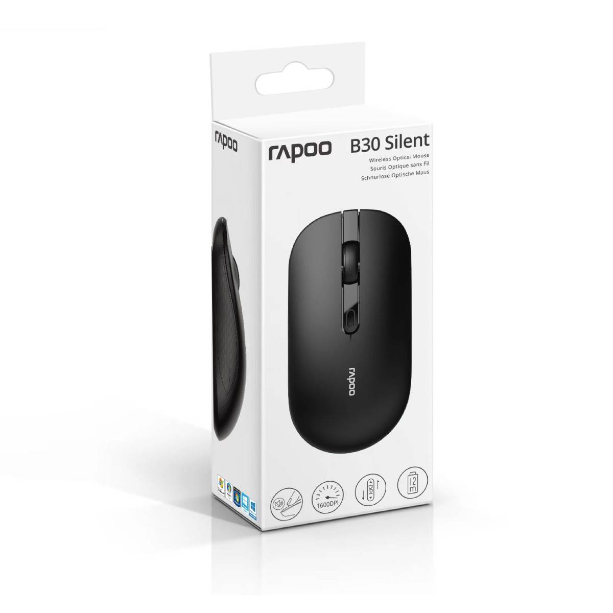 เมาส์ Rapoo B30 - BK SILENT WIRELESS - SpeedCom