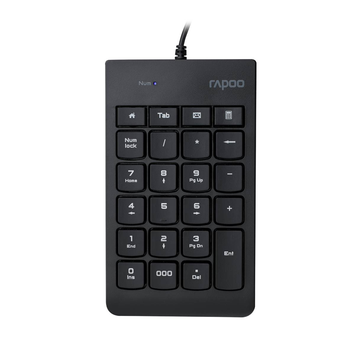 แป้นพิมพ์ตัวเลข Rapoo KB - K10 - BK WIRED NUMERIC KEYBOARD KEY SWITCHES 23 KEYS - SpeedCom