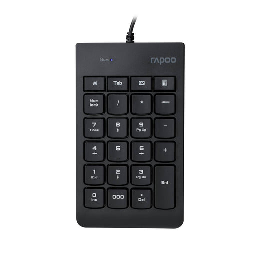 แป้นพิมพ์ตัวเลข Rapoo KB - K10 - BK WIRED NUMERIC KEYBOARD KEY SWITCHES 23 KEYS - SpeedCom