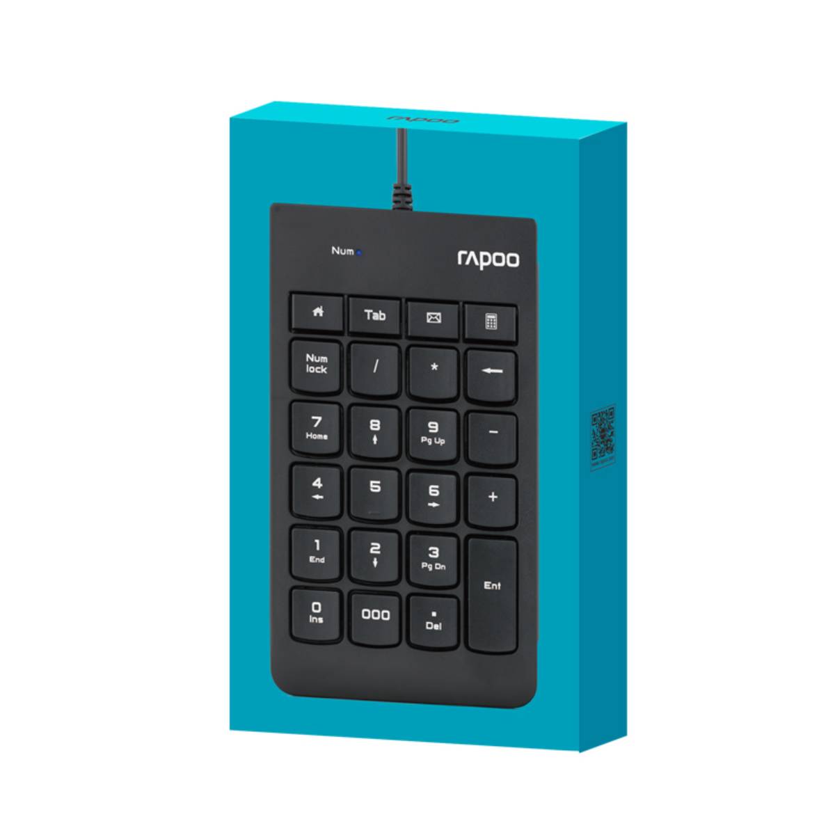 แป้นพิมพ์ตัวเลข Rapoo KB - K10 - BK WIRED NUMERIC KEYBOARD KEY SWITCHES 23 KEYS - SpeedCom