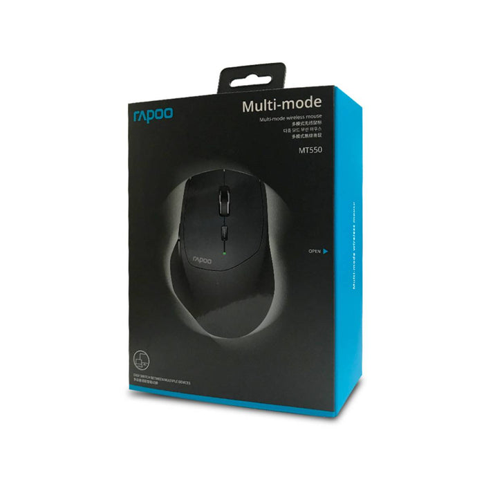 เมาส์ Rapoo MT550 - BK MULTI - MODE WIRELESS MOUSE - SpeedCom