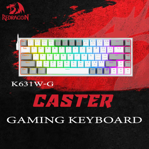 คีย์บอร์ด Redragon K631 Castor Wired RGB สีขาว - SpeedCom