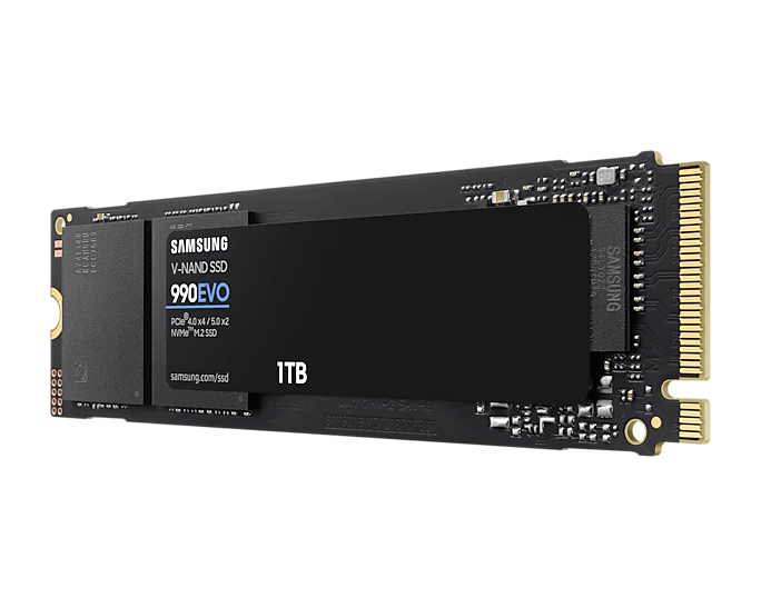 เอสเอสดี SAMSUNG 990 EVO 1TB PCIe 4x4/NVMe M.2 2280 MZ - V9E1T0BW - SpeedCom