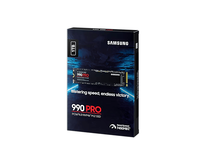 เอสเอสดี SAMSUNG 990 PRO 1TB PCIe 4x4/NVMe M.2 2280 MZ-V9P1T0BW - SpeedCom