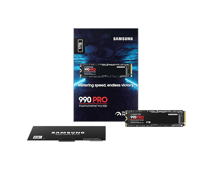 เอสเอสดี SAMSUNG 990 PRO 1TB PCIe 4x4/NVMe M.2 2280 MZ-V9P1T0BW - SpeedCom