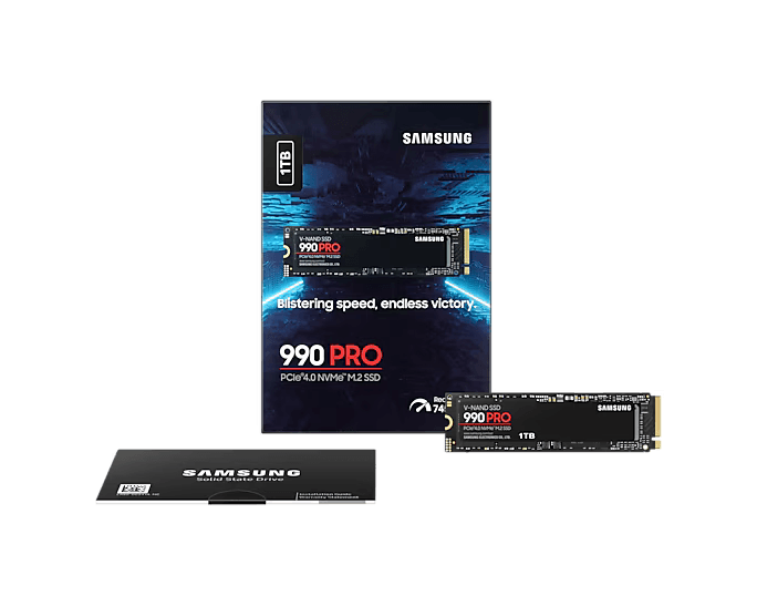 เอสเอสดี SAMSUNG 990 PRO 1TB PCIe 4x4/NVMe M.2 2280 MZ - V9P1T0BW - SpeedCom