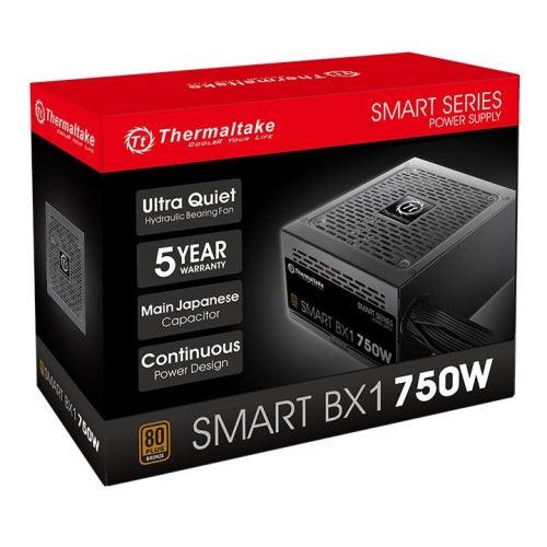 อุปกรณ์จ่ายไฟ THERMALTAKE SMART BX1 750W 80 PLUS BRONZE ATX PS - SPD - 0750NNFABE - 4 สีดำ - SpeedCom