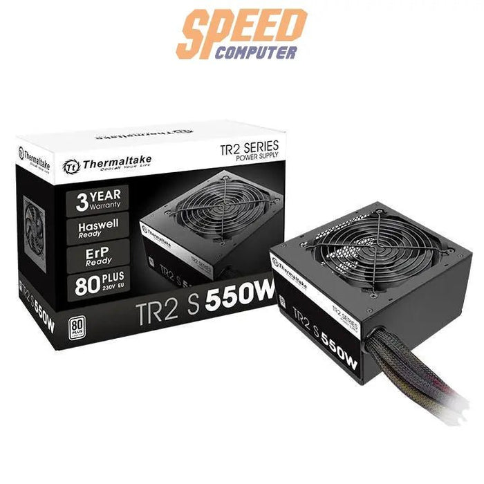 อุปกรณ์จ่ายไฟ THERMALTAKE TR2 S 550W 80 PLUS WHITE ATX PS - TRS - 0550NNSAWE - 2 สีดำ - SpeedCom