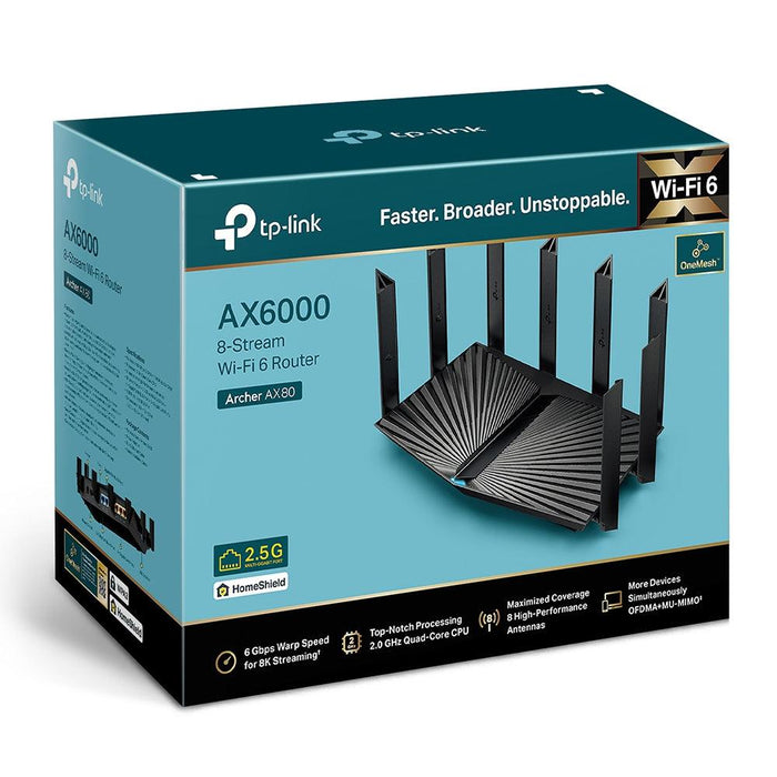 เราเตอร์ TP-Link ARCHER-AX80 สีดำ - SpeedCom