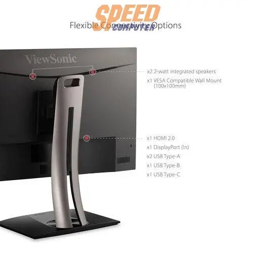 จอมอนิเตอร์ ViewSonic VP2756 - 4K 27.0" IPS 60Hz สีดำ - SpeedCom