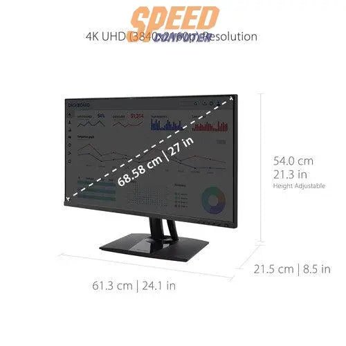 จอมอนิเตอร์ ViewSonic VP2756 - 4K 27.0" IPS 60Hz สีดำ - SpeedCom