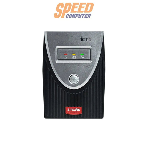 เครื่องสำรองไฟฟ้า Zircon ICT 1 800VA 480วัตต์ สีดำ - SpeedCom