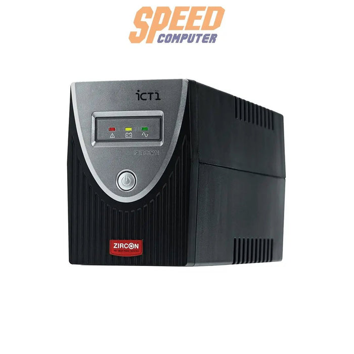 เครื่องสำรองไฟฟ้า Zircon ICT 1 800VA 480วัตต์ สีดำ - SpeedCom