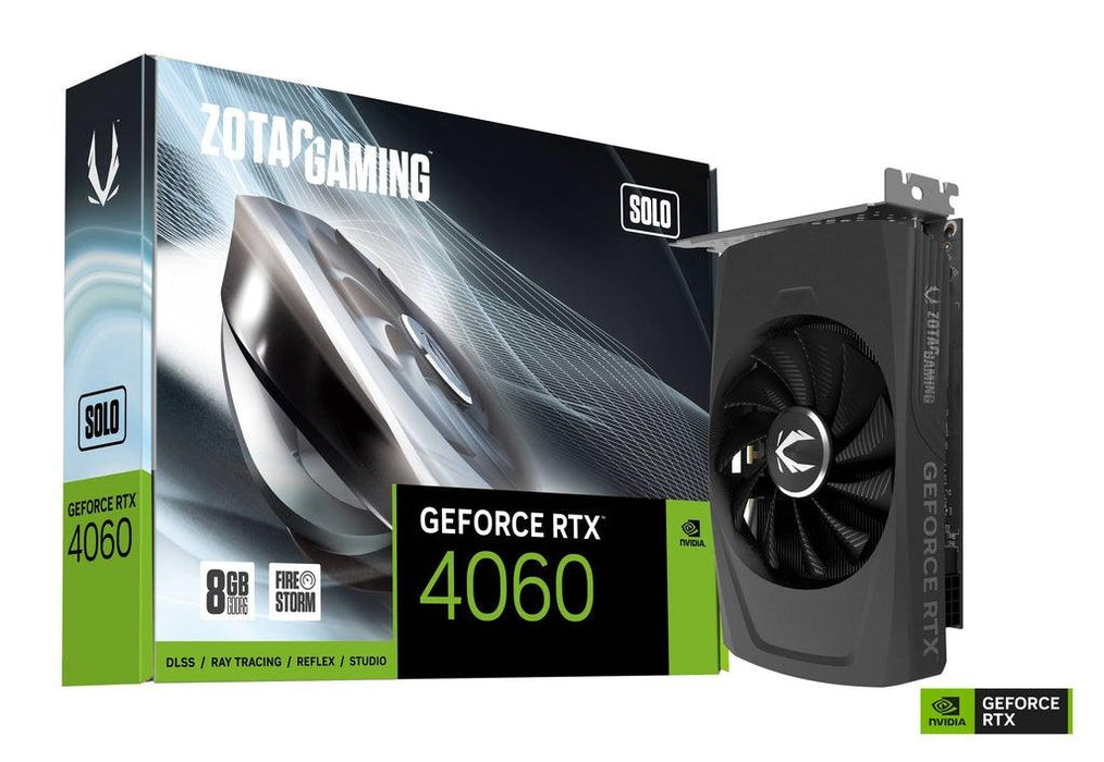 การ์ดจอ ZOTAC GeForce RTX 4060 8GB SOLO GDDR6 สีดำ - SpeedCom