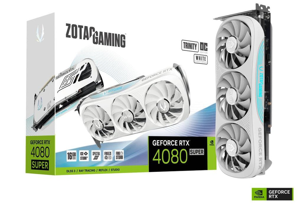 การ์ดจอ ZOTAC GeForce RTX 4080 SUPER Trinity OC White Edition 16GB GDDR6X - SpeedCom